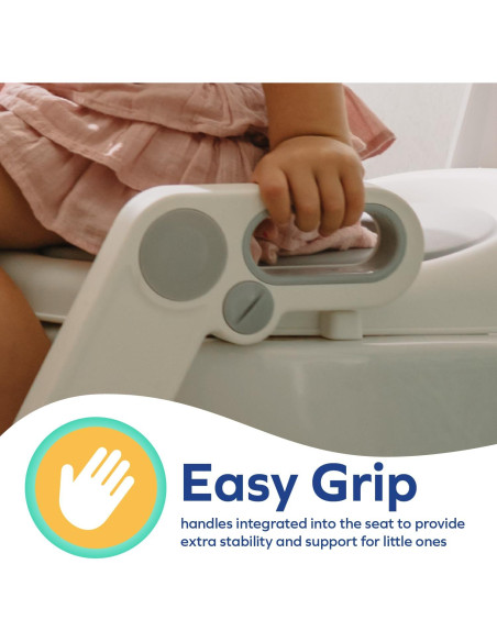 Asiento de inodoro con escalera Nuby gris 18+ meses