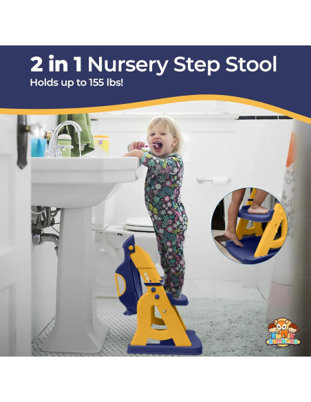 Asiento de Entrenamiento para Baño Bambinao 2 en 1 Azul Amarillo