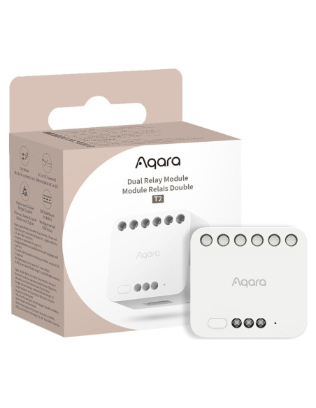 Módulo de Relé Doble Aqara T2 Zigbee 3.0 para Hogar Inteligente