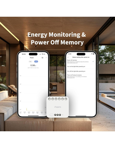 Módulo de Relé Doble Aqara T2 Zigbee 3.0 para Hogar Inteligente