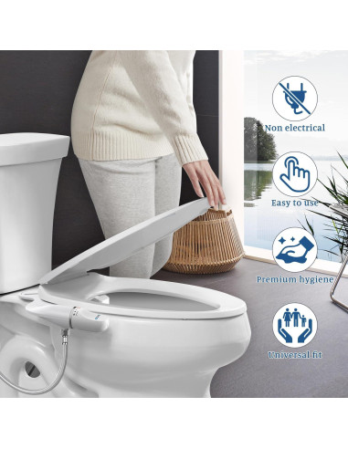 Accesorio de Bidet Soosi Plata Doble Boquilla Autolimpiante