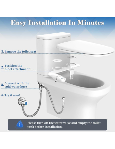 Accesorio de Bidet Soosi Plata Doble Boquilla Autolimpiante Accesorio de Bidet Soosi Plata Doble Boquilla Autolimpiante