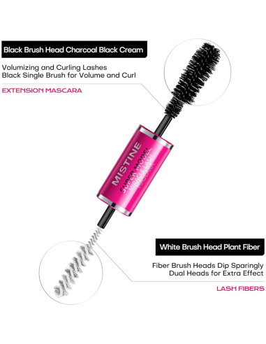 Máscara de Pestañas Volumen y Longitud Mistine 27.2g