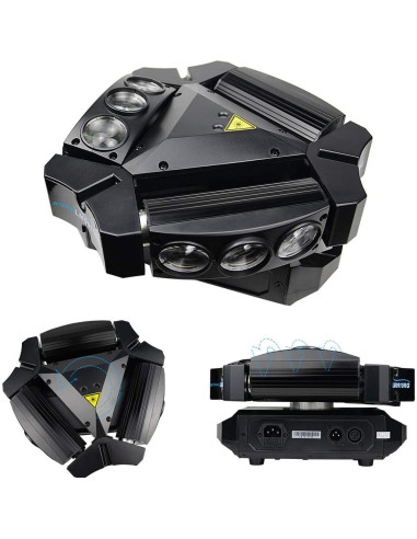 BETOPPER Luz de Escenario Móvil 9x10W RGBW DMX para Fiestas