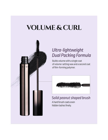 Máscara HEVVYMAKEUP Define Eyes Volumen y Rizado 17.86g