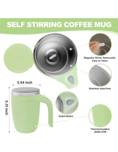 Taza de café automática TXLOOK con auto-agitación 9x13.5cm 2