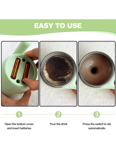 Taza de café automática TXLOOK con auto-agitación 9x13.5cm