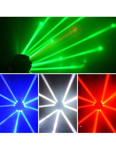 BETOPPER Luz de Escenario Móvil 9x10W RGBW DMX para Fiestas