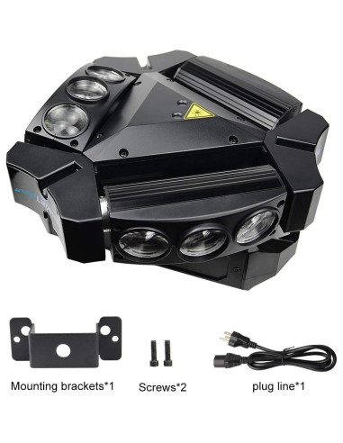 BETOPPER Luz de Escenario Móvil 9x10W RGBW DMX para Fiestas