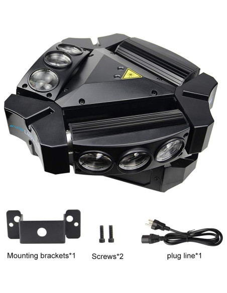 BETOPPER Luz de Escenario Móvil 9x10W RGBW DMX para Fiestas