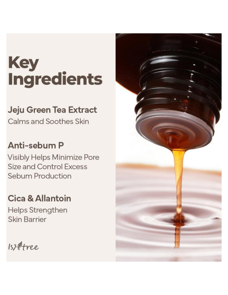 Tónico Facial ISNTREE Té Verde 200ml Hidratante Piel Grasa