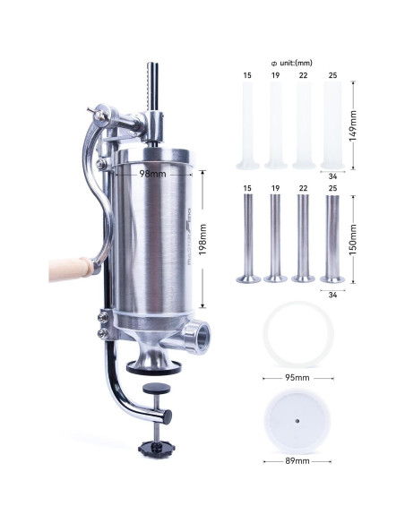 Embutidora Manual de Salchichas Master Feng V25-4141 2.48kg