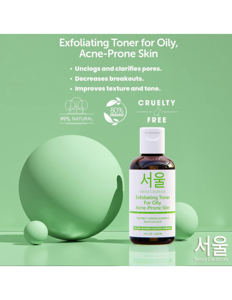 Tónico Facial Coreano SeoulCeuticals 113ml Piel Grasa Acné