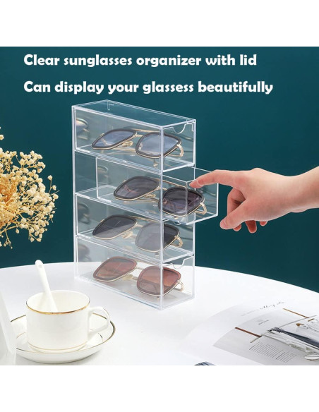 Caja de Almacenamiento para Gafas Forfuture-go Acrílico 4 Capas