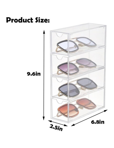 Caja de Almacenamiento para Gafas Forfuture-go Acrílico 4 Capas