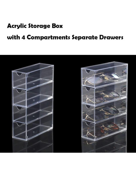 Caja de Almacenamiento para Gafas Forfuture-go Acrílico 4 Capas