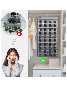 Organizador Colgante de Gafas de Sol ANZORG 40 Bolsillos 2