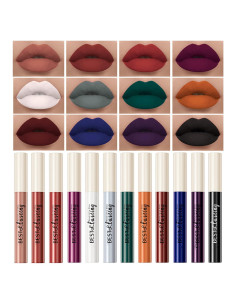 Set de Labiales Líquidos Mate MAEPEOR 12PCS Terciopelo