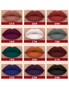 Set de Labiales Líquidos Mate MAEPEOR 12PCS Terciopelo 2
