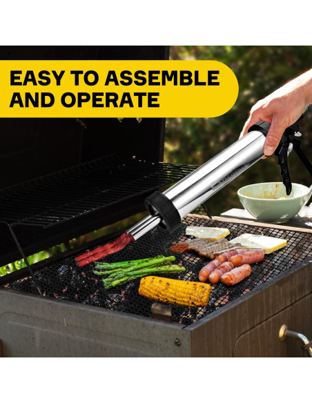 Pistola de Jerky Artcorner 2.0LB Acero Inoxidable Kit Completo