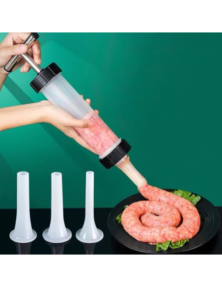 Tubos de Relleno de Salchichas GSHLLO 3 Piezas Plástico