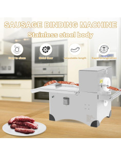 Máquina de Atar Salchichas Eléctrica Sunnibety 50mm Acero Inoxidable 2