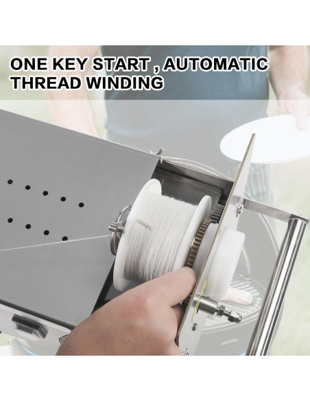 Máquina de Atar Salchichas Eléctrica Sunnibety 50mm Acero Inoxidable