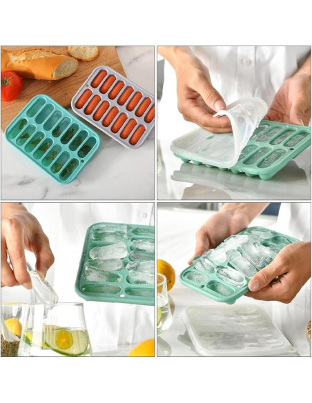 Molde de Silicona Antiadherente DOITOOL para Salchichas 12 Cavidades
