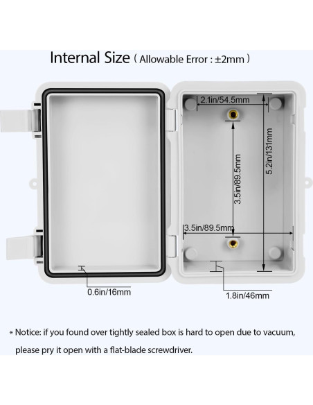 Caja de Conexiones IP65 LMioEtool 150x100x70mm Gris