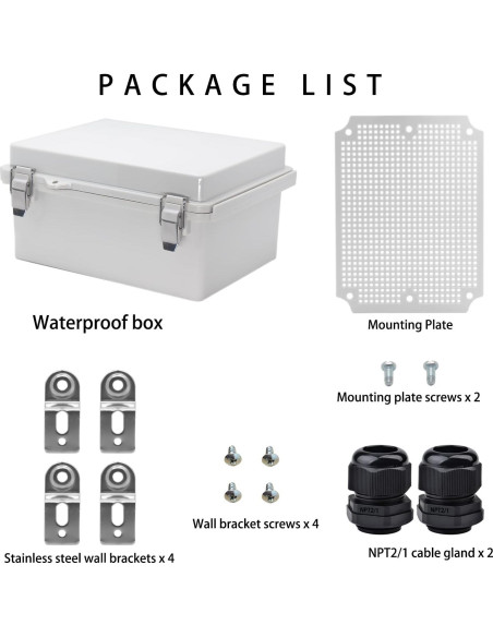 Caja de Conexiones Eléctricas Impermeable YETLEBOX 220x170x110mm