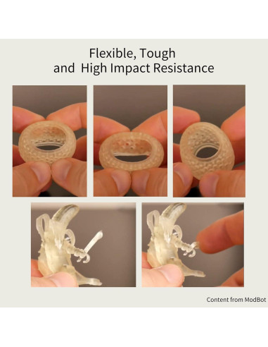 Resina Flexible 405nm Siraya Tech Tenacious 2000g Transparente