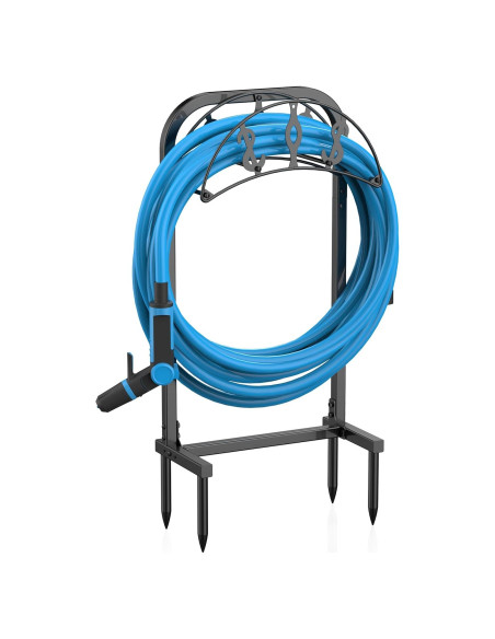 Soporte para Manguera de Jardín Kesito 150 pies Metal Negro