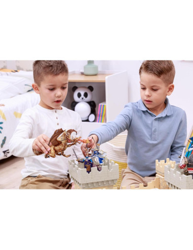 Juguete Caballeros Mini Tub's Papo - 8 Figuras y 4 Caballos