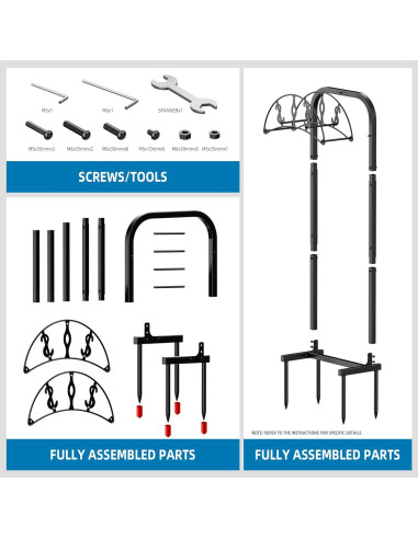Soporte para Manguera de Jardín Kesito 150 pies Metal Negro
