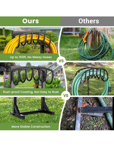 Soporte para Manguera de Jardín Pattiumo 150 pies Metal