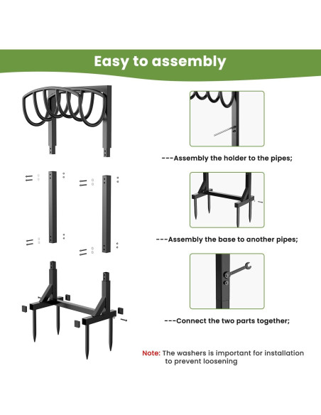 Soporte para Manguera de Jardín Pattiumo 150 pies Metal