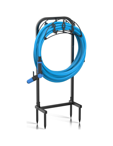 Soporte para Manguera de Jardín Kesito 150 pies Metal Negro