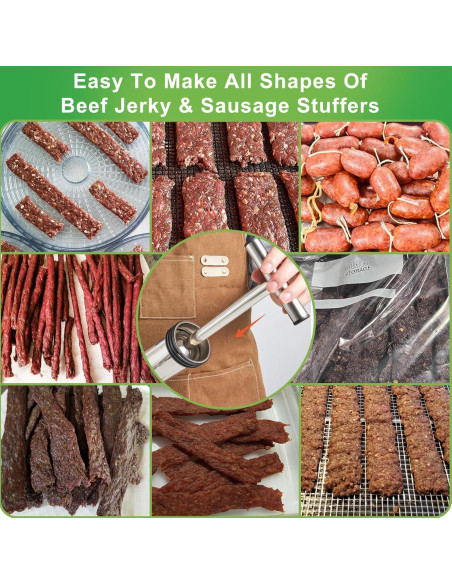 Pistola de Jerky MTOGALT 2 lbs Acero Inoxidable 12 Piezas