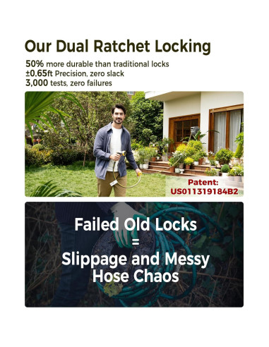 Carrete de Manguera de Jardín GLAHODEN 1/2" x 39,62 m Automático