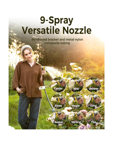 Carrete de Manguera de Jardín GLAHODEN 1/2" x 39,62 m Automático