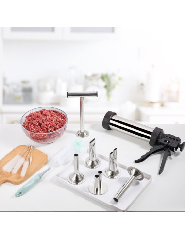 Pistola de Jerky MTOGALT 2 lbs Acero Inoxidable 12 Piezas