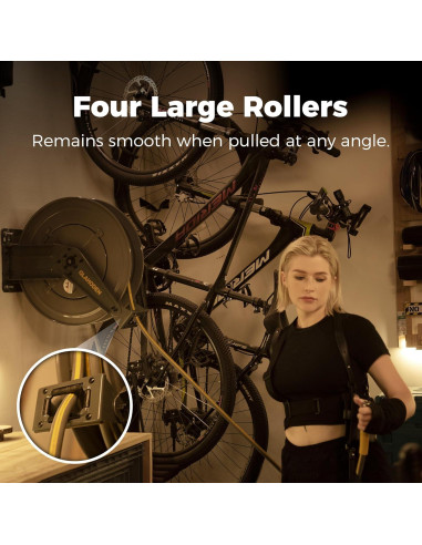 Carrete de Manguera de Aire GLAHODEN 50FT 1/2" Retráctil