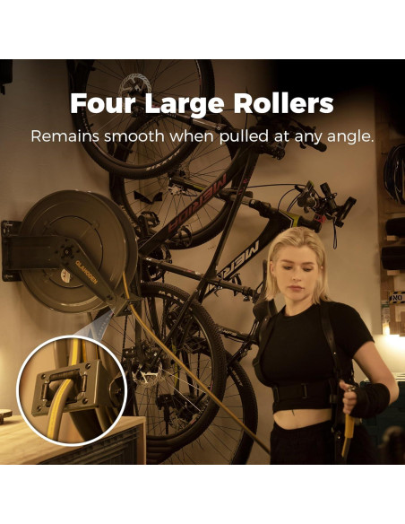 Carrete de Manguera de Aire GLAHODEN 50FT 1/2" Retráctil