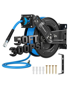 Carrete de Manguera de Aire Retráctil Relhost 15m 10bar