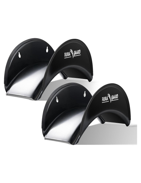 Soporte de Manguera FLORA GUARD 2 Piezas Metal Negro 38m Soporte de Manguera FLORA GUARD 2 Piezas Metal Negro 38m