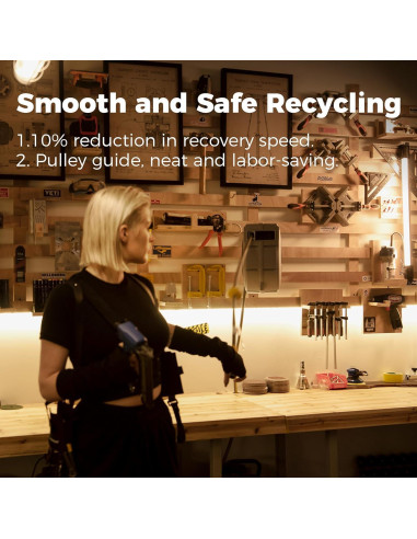 Carrete de Manguera de Aire GLAHODEN 3/8" x 15,24 m 300 PSI