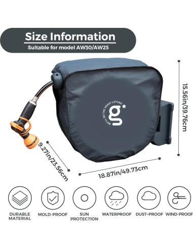 Cubierta Retráctil para Carrete de Manguera Giraffe Tools AW30/AW25