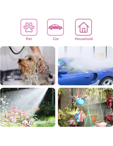 Carrete de Manguera de Jardín YEFA 50ft Retráctil Rojo