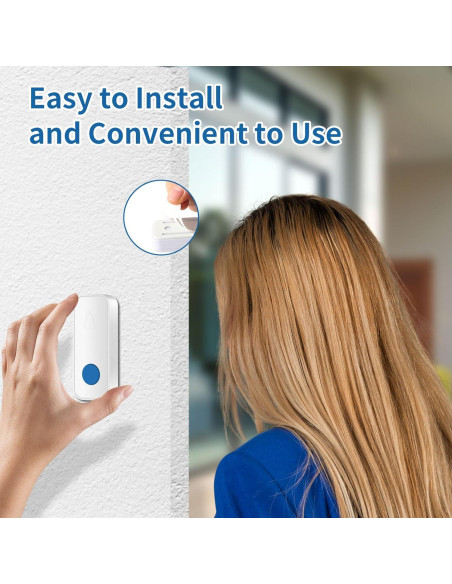 Kit Timbre Inalámbrico Nestling Blanco 1000 pies 55 Tonos