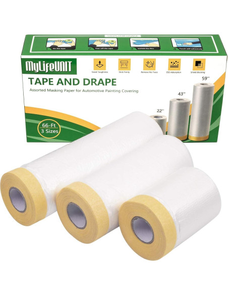 Cinta y Cortina de Enmascarar MyLifeUNIT 3 Tamaños 20m